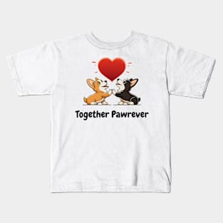 Together Pawrever - Cute Pet Pun Design Kids T-Shirt